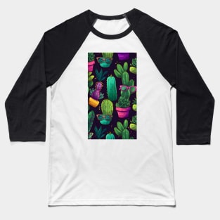 Cactus man gift art design Baseball T-Shirt